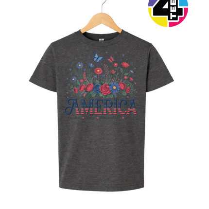 Star-Spangled Bloom America Youth Tee