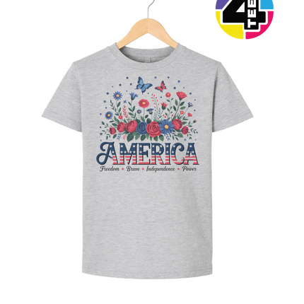 Star-Spangled Bloom America Youth Tee