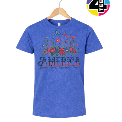 Star-Spangled Bloom America Youth Tee