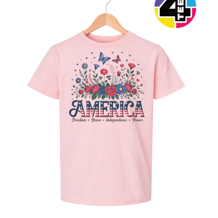 Star-Spangled Bloom America Youth Tee