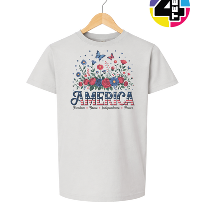 Star-Spangled Bloom America Youth Tee