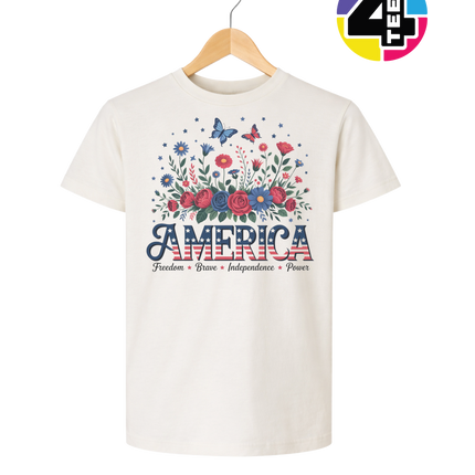 Star-Spangled Bloom America Youth Tee