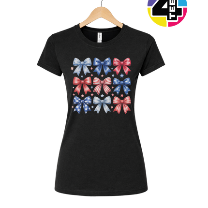 Stars & Stripes Coquette Bows Women's Tee