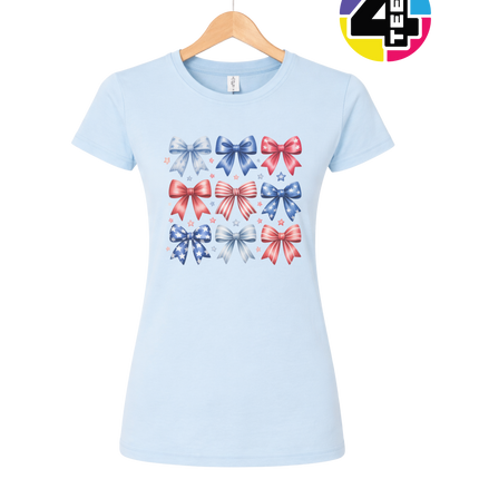 Stars & Stripes Coquette Bows Women's Tee