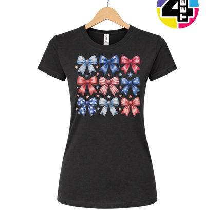 Stars & Stripes Coquette Bows Women's Tee