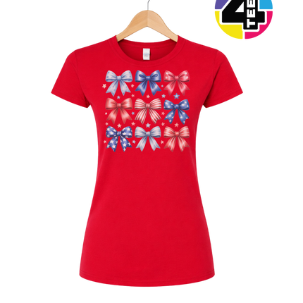 Stars & Stripes Coquette Bows Women's Tee