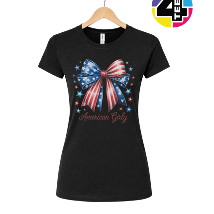 Stars & Stripes Girly Bow Women's Tee