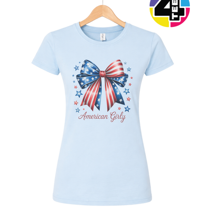 Stars & Stripes Girly Bow Women's Tee