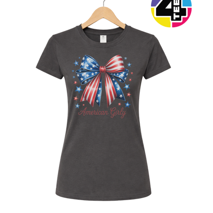 Stars & Stripes Girly Bow Women's Tee