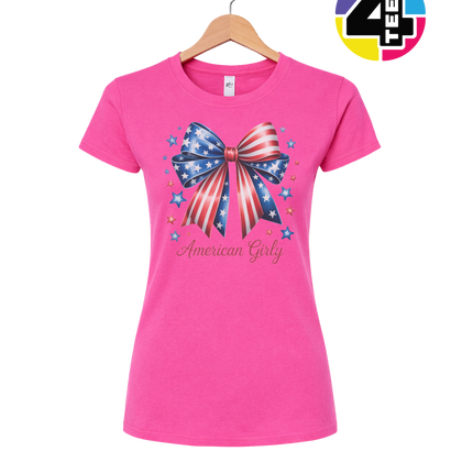 Stars & Stripes Girly Bow Women's Tee