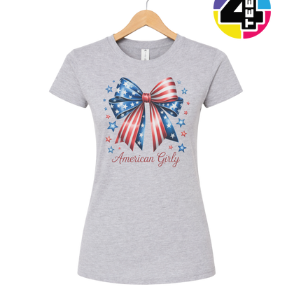 Stars & Stripes Girly Bow Women's Tee