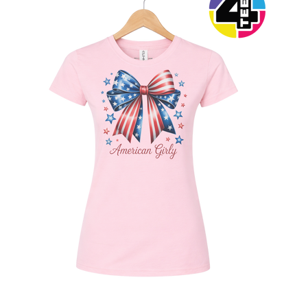 Stars & Stripes Girly Bow Women's Tee