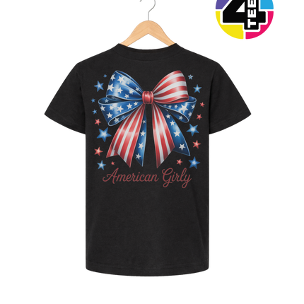 Stars & Stripes Girly Bow Youth Tee