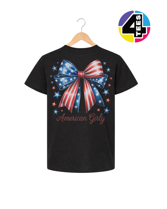 Stars & Stripes Girly Bow Youth Tee