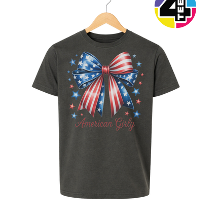 Stars & Stripes Girly Bow Youth Tee