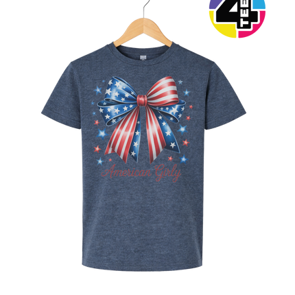 Stars & Stripes Girly Bow Youth Tee