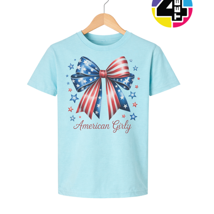 Stars & Stripes Girly Bow Youth Tee