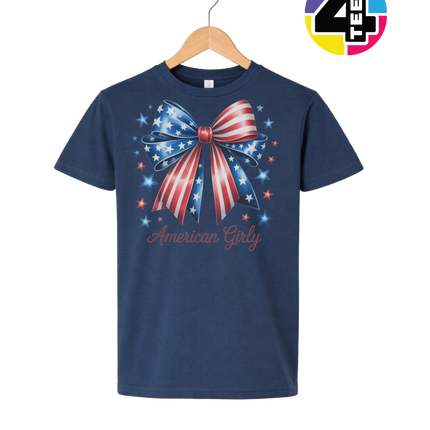 Stars & Stripes Girly Bow Youth Tee