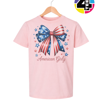 Stars & Stripes Girly Bow Youth Tee