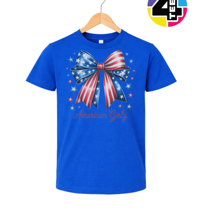 Stars & Stripes Girly Bow Youth Tee