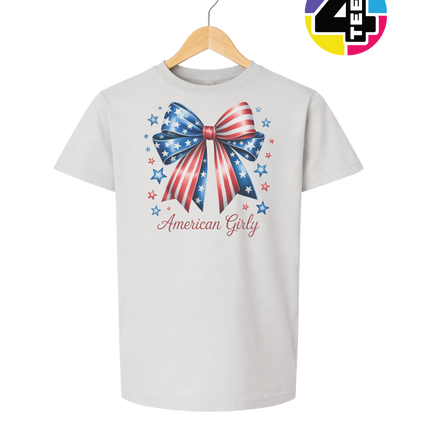 Stars & Stripes Girly Bow Youth Tee