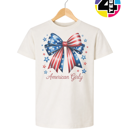 Stars & Stripes Girly Bow Youth Tee