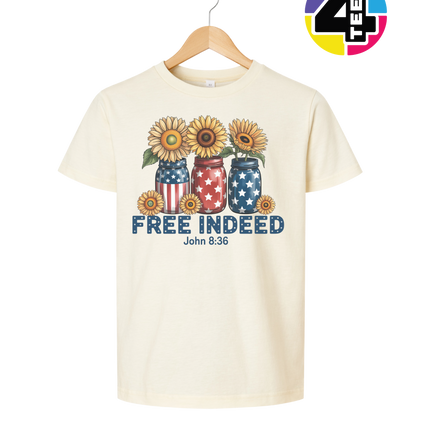 Free Indeed Sunflower Faith Youth Tee