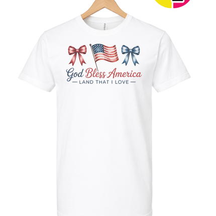 God Bless America Bows & Freedom Tee
