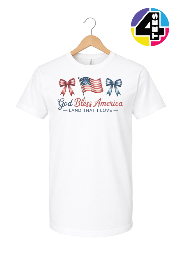 God Bless America Bows & Freedom Tee
