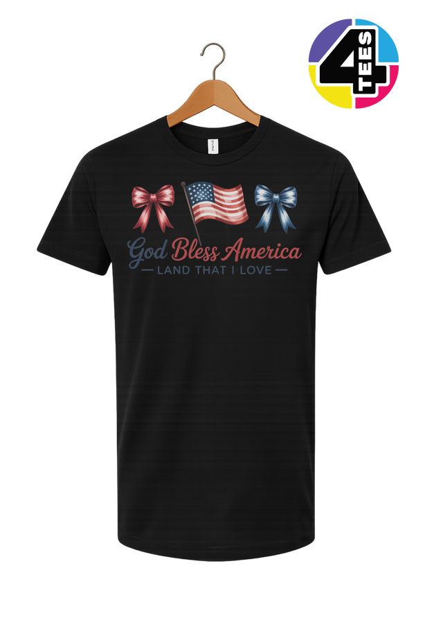 God Bless America Bows & Freedom Tee