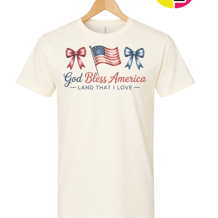 God Bless America Bows & Freedom Tee