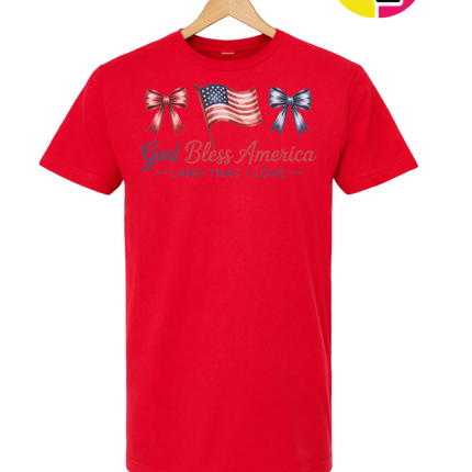 God Bless America Bows & Freedom Tee