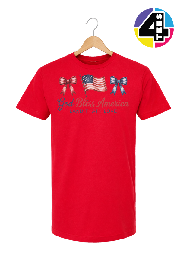 God Bless America Bows & Freedom Tee