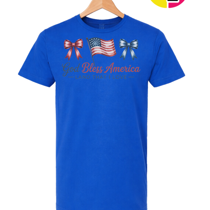 God Bless America Bows & Freedom Tee