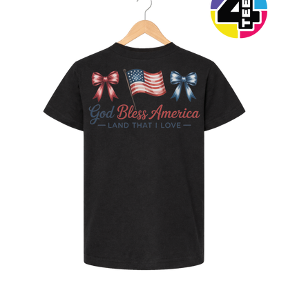 God Bless America Bows & Freedom Youth Tee