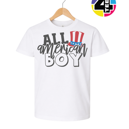 All American Boy Patriotic Vibes Youth Tee