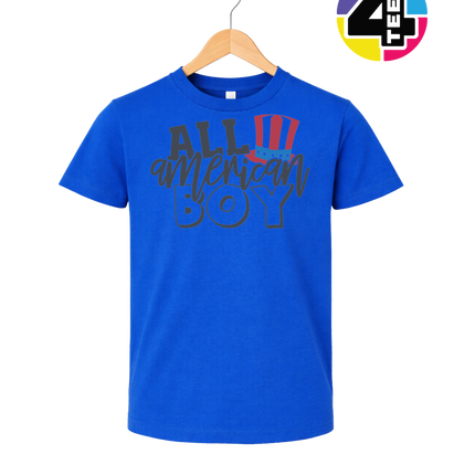 All American Boy Patriotic Vibes Youth Tee