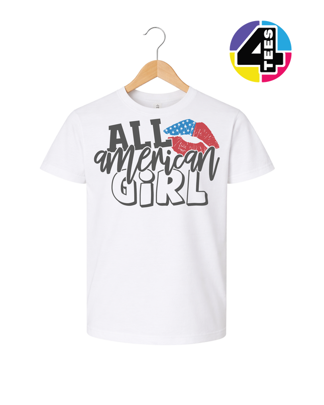 All American Girl Vibes Youth Tee
