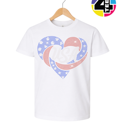 Spangle Heart USA Pride Youth Tee