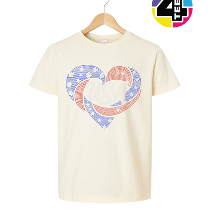 Spangle Heart USA Pride Youth Tee