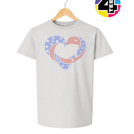 Spangle Heart USA Pride Youth Tee