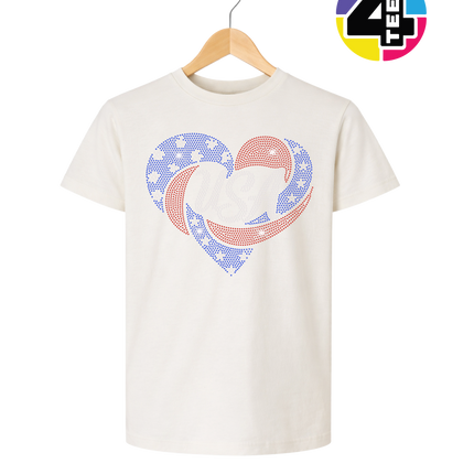 Spangle Heart USA Pride Youth Tee