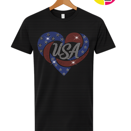 Spangle Heart USA Pride Tee
