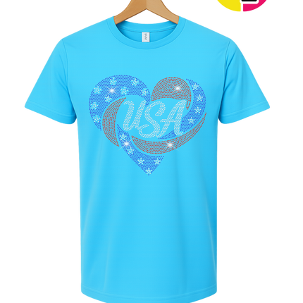 Spangle Heart USA Pride Tee