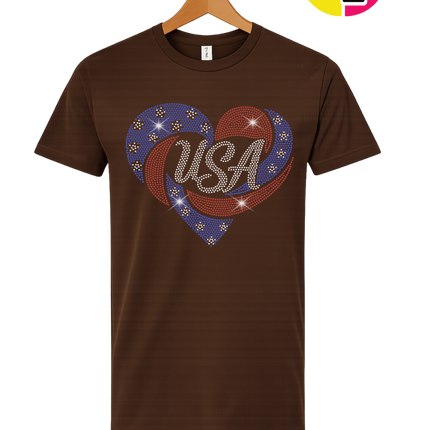 Spangle Heart USA Pride Tee