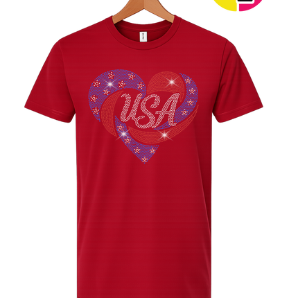 Spangle Heart USA Pride Tee
