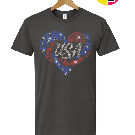 Spangle Heart USA Pride Tee
