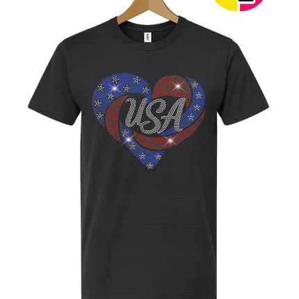 Spangle Heart USA Pride Tee