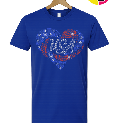 Spangle Heart USA Pride Tee