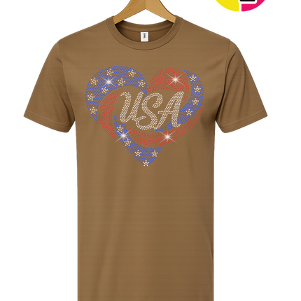 Spangle Heart USA Pride Tee